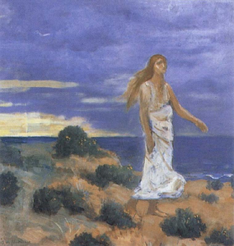 Pierre Puvis de Chavannes Woman on the Beach oil painting image